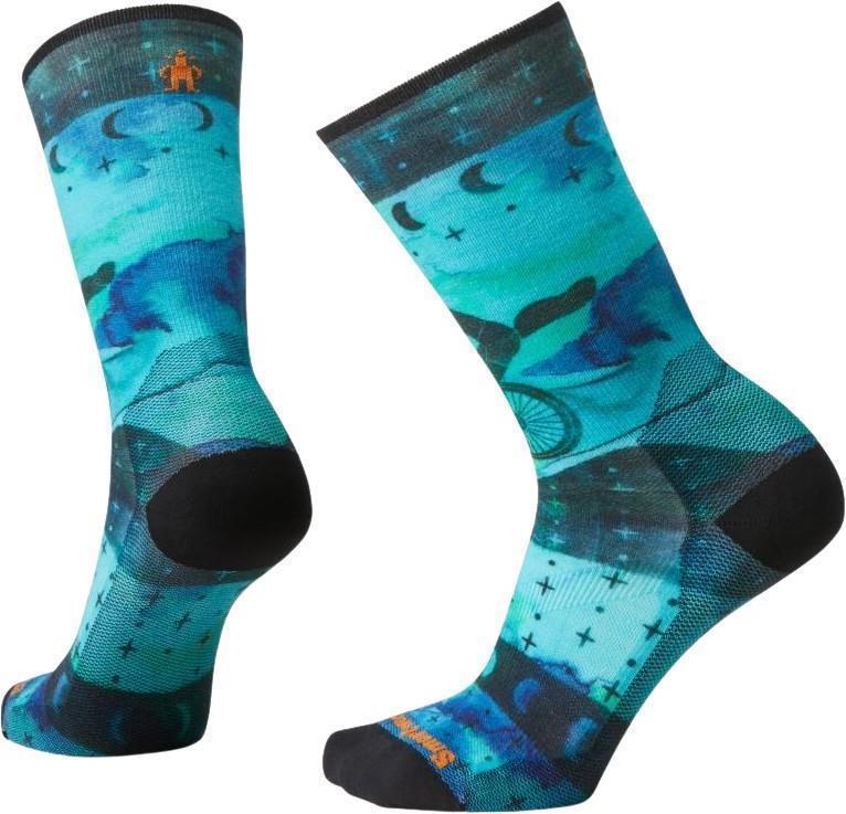 Bike Zero Cushion Celestial Print Crew Socks - Womens