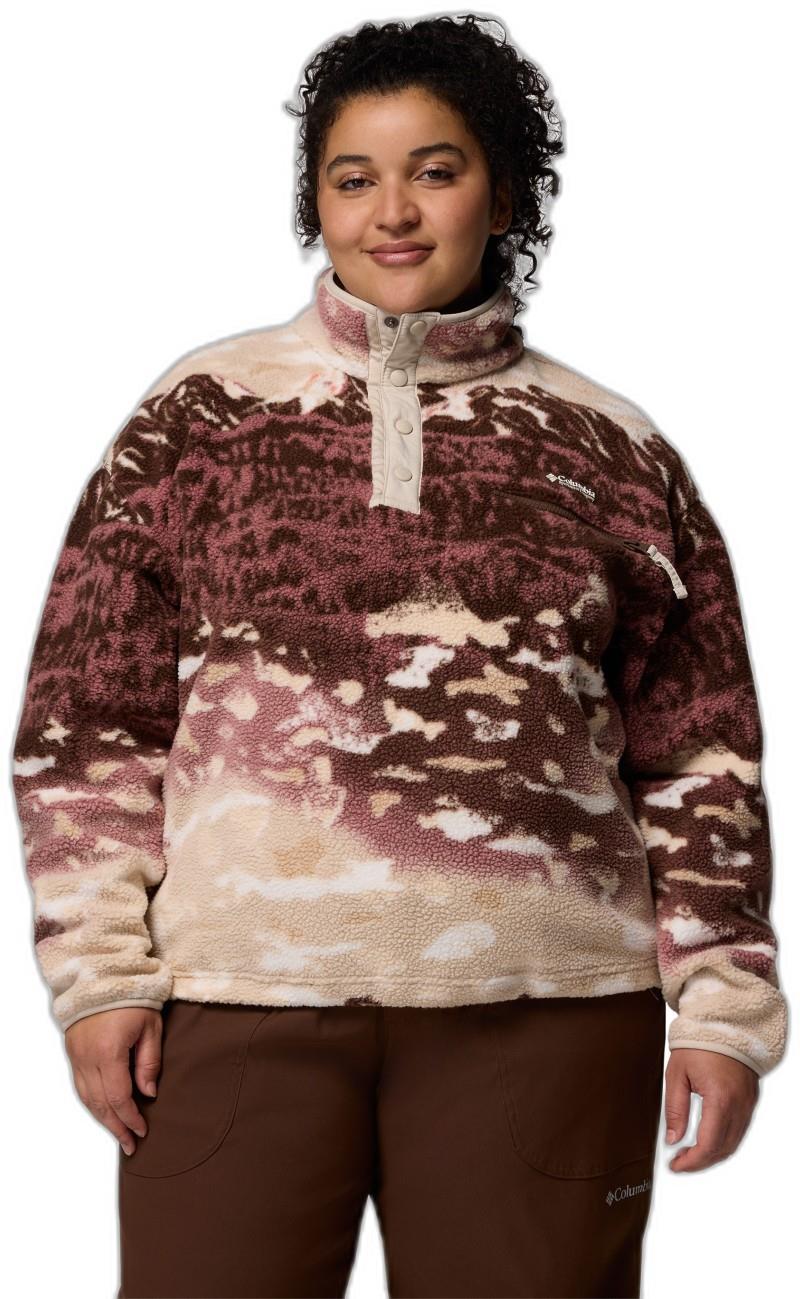 Helvetia II Printed Cropped Half Snap, Extended - Womens