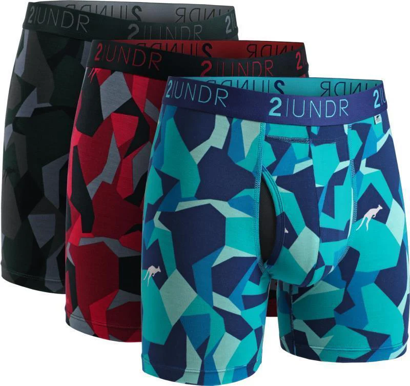 Swing Shift Boxer Briefs, 6" Inseam - Camo - 3-Pack - Mens